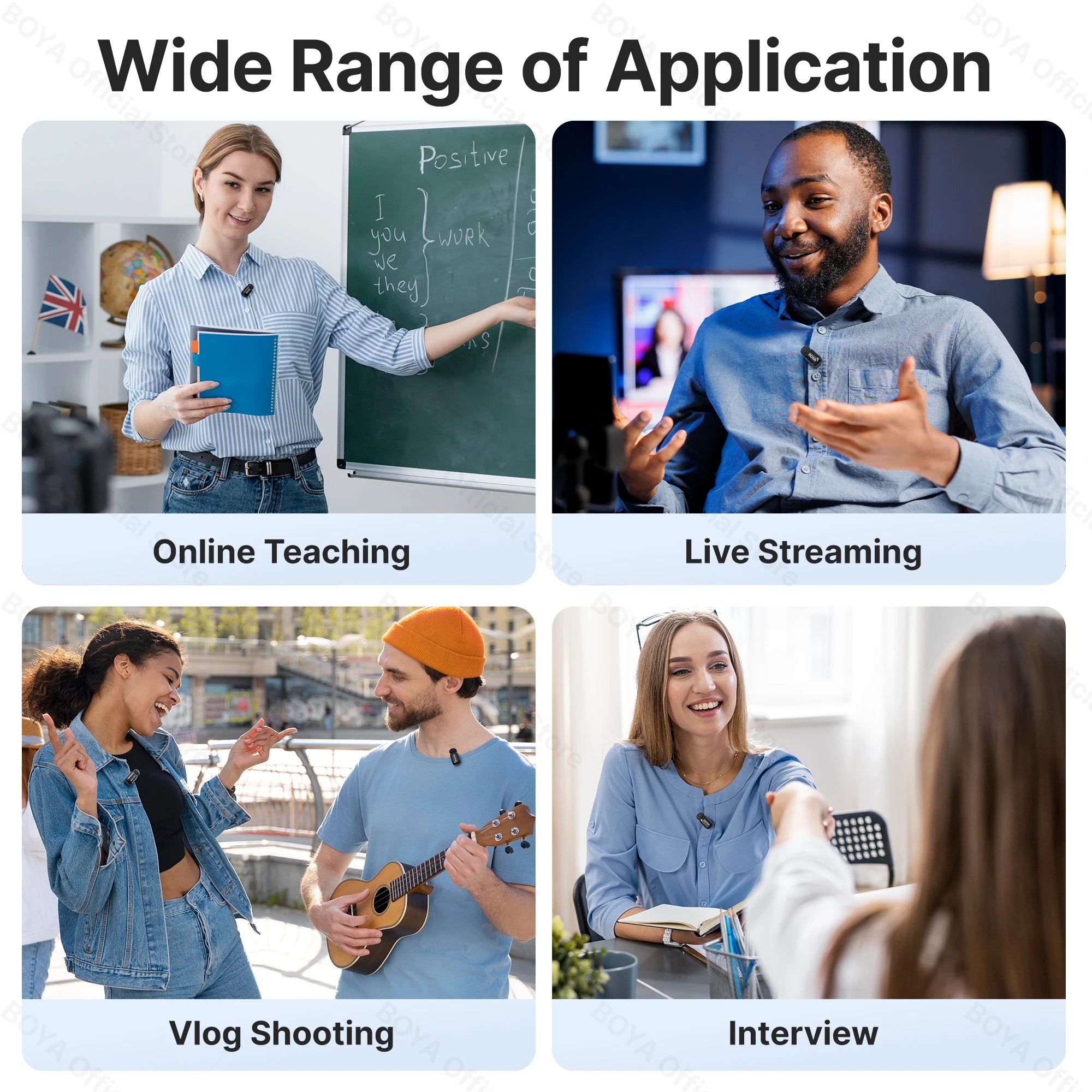 BOYA wireless lavalier lapel microphone