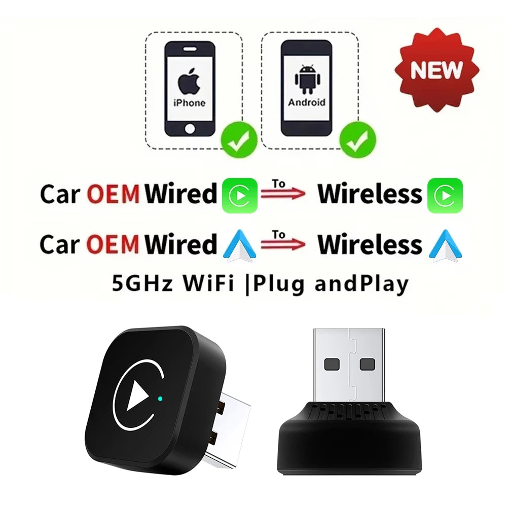 2in1 wired to wireless CarPlay