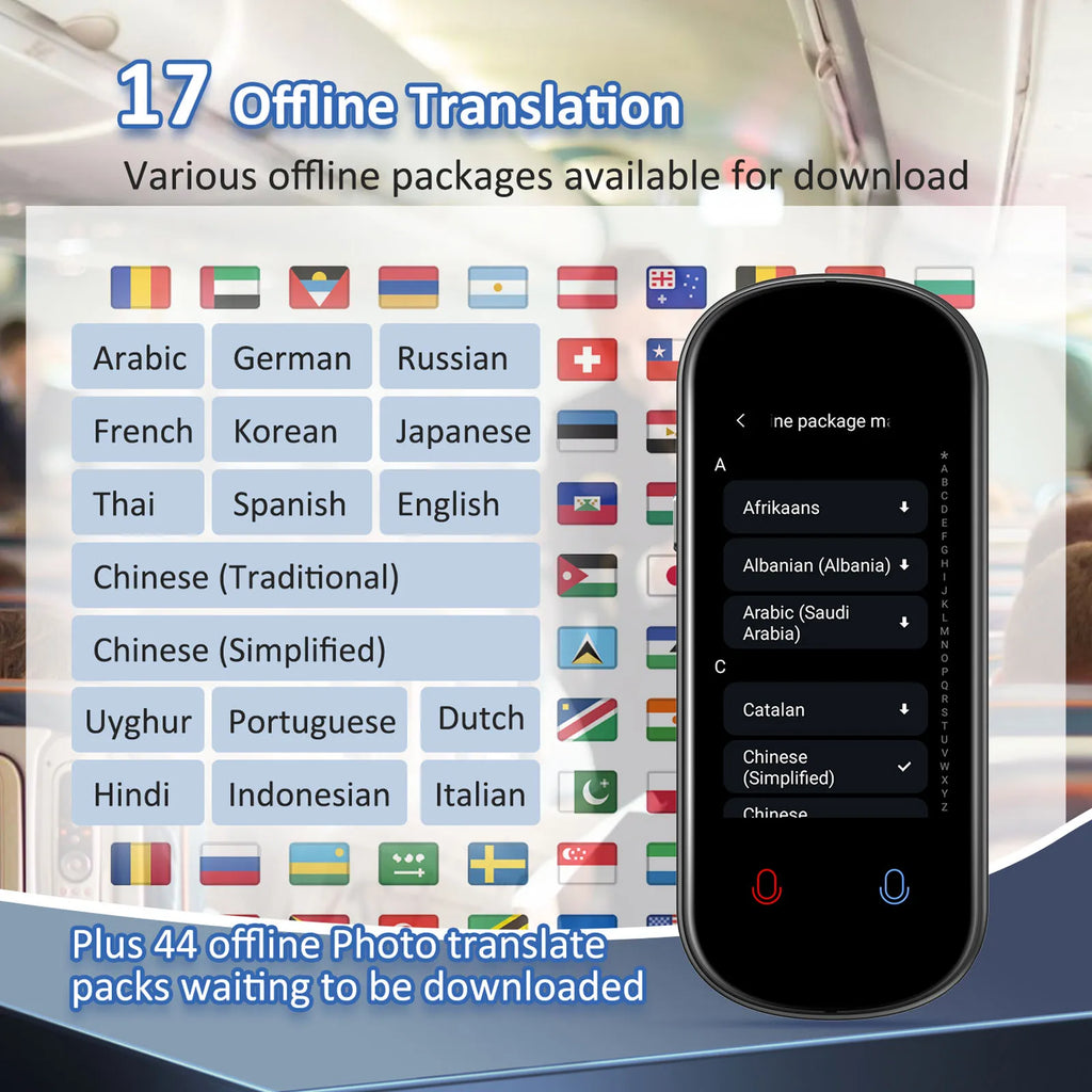 AI voice translator portable 3.1" touch screen