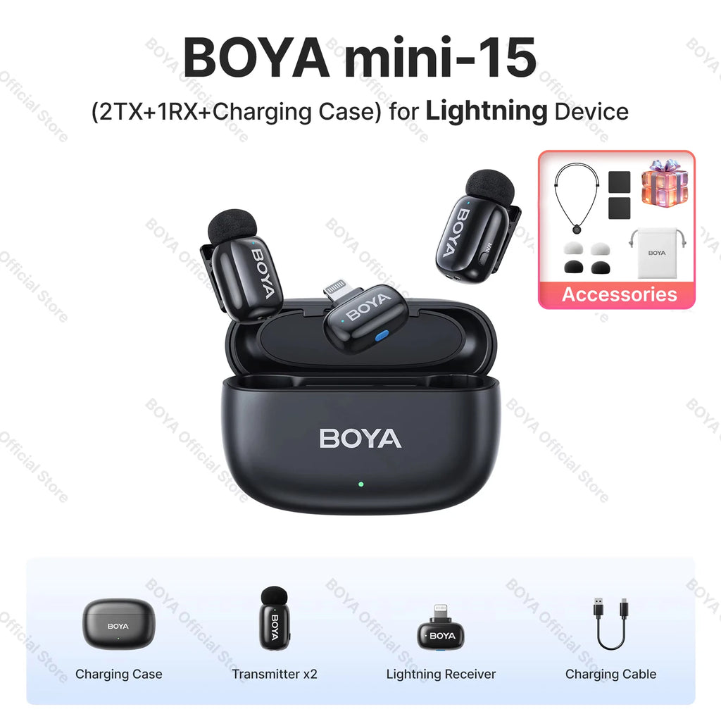 BOYA wireless lavalier lapel microphone