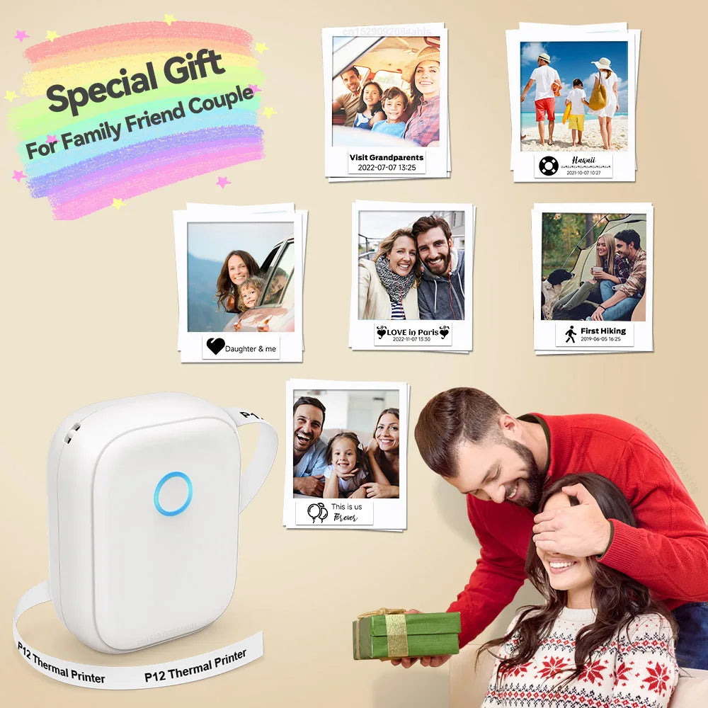 Portable P12 label  mini printer