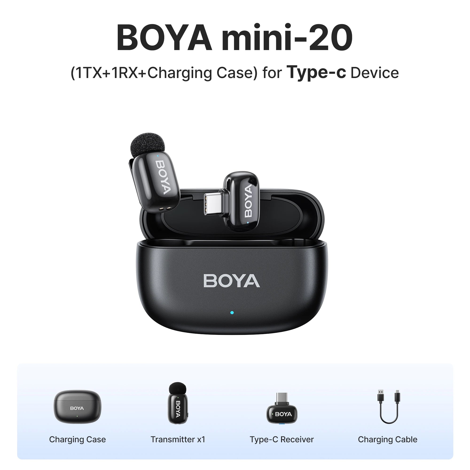 BOYA wireless lavalier lapel microphone