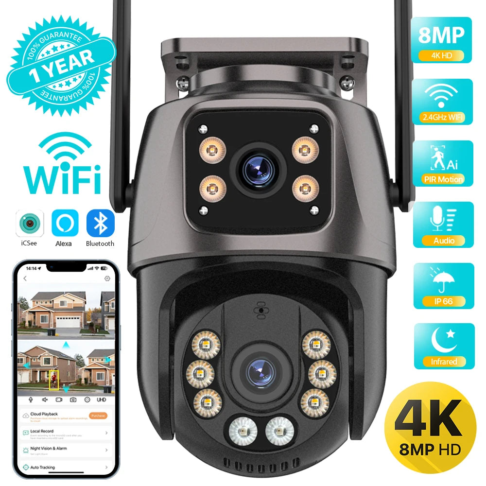 4K 8MP HD Wi-Fi PTZ Camera