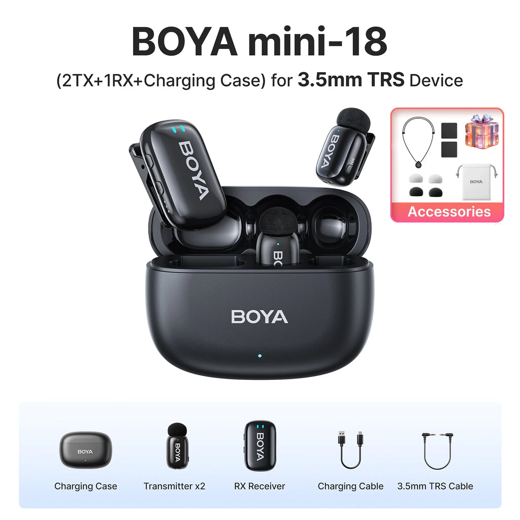 BOYA wireless lavalier lapel microphone