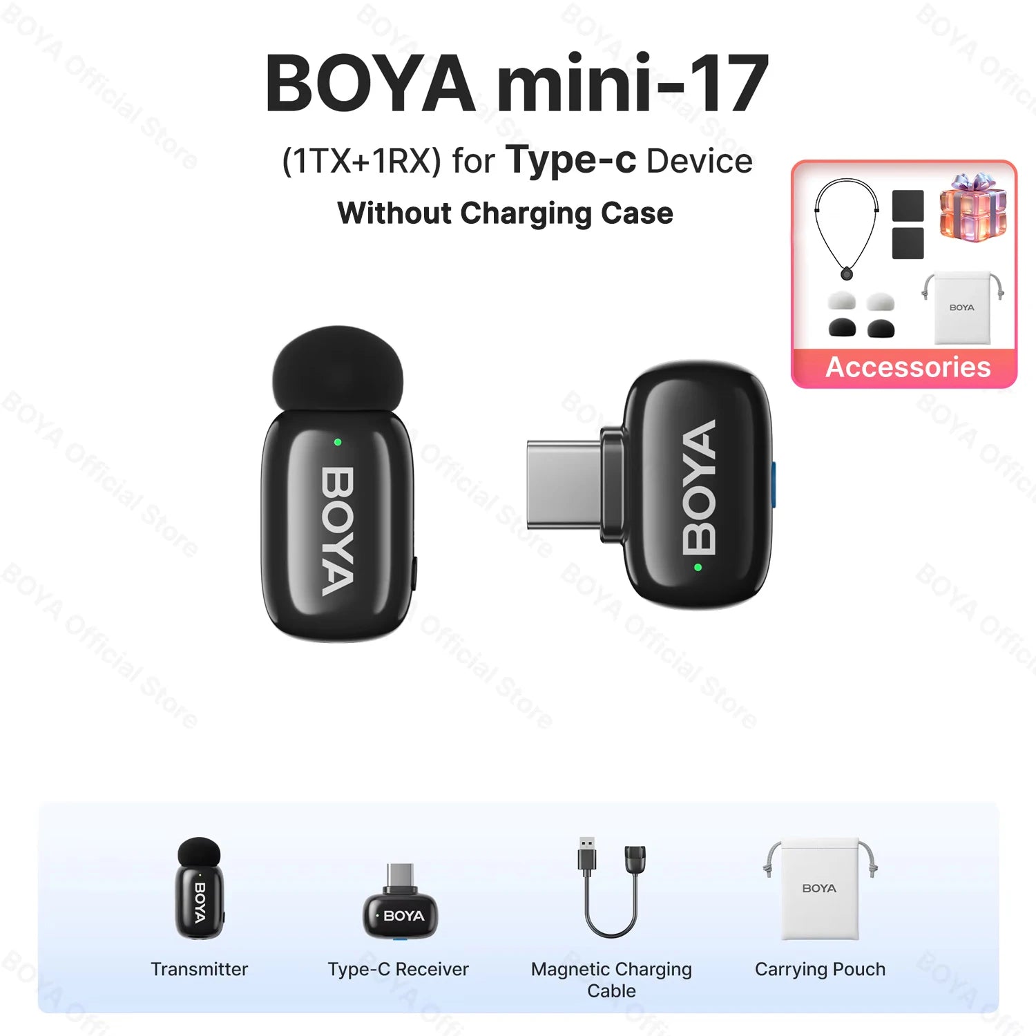 BOYA wireless lavalier lapel microphone