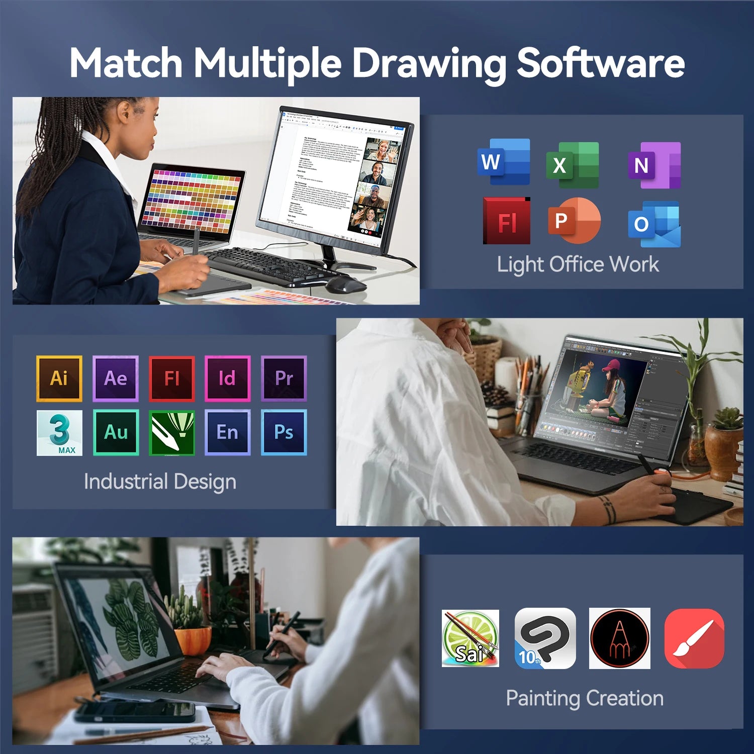 6" graphic tablet with digital pen