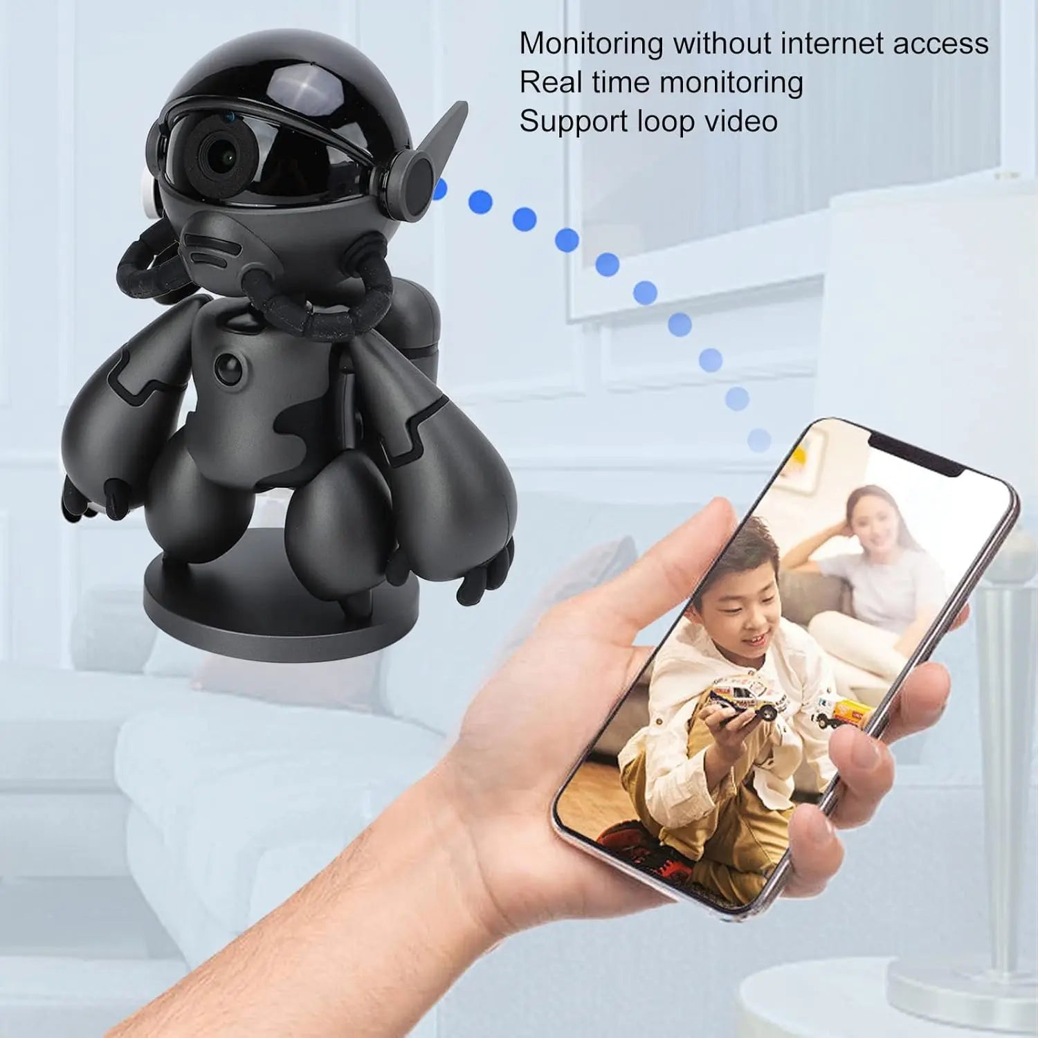 Home security robot camera