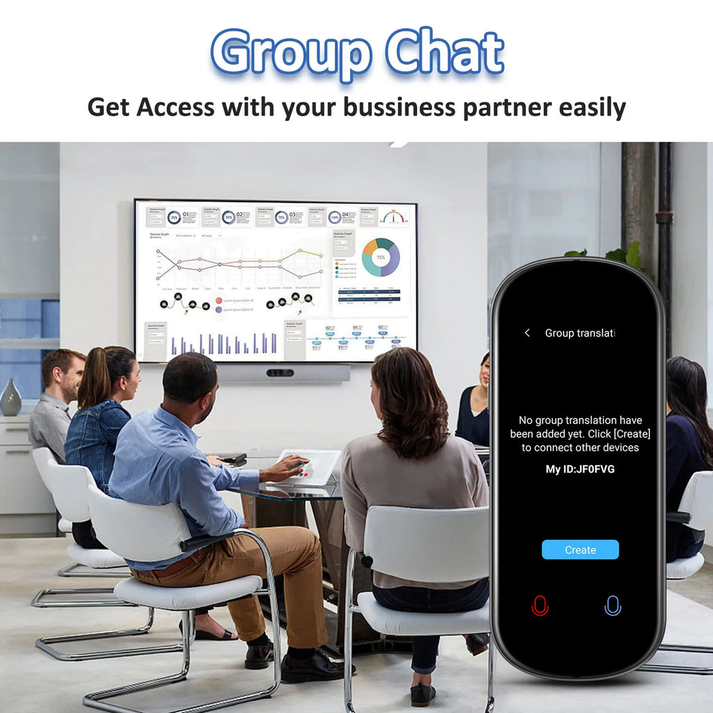 AI voice translator portable 3.1" touch screen