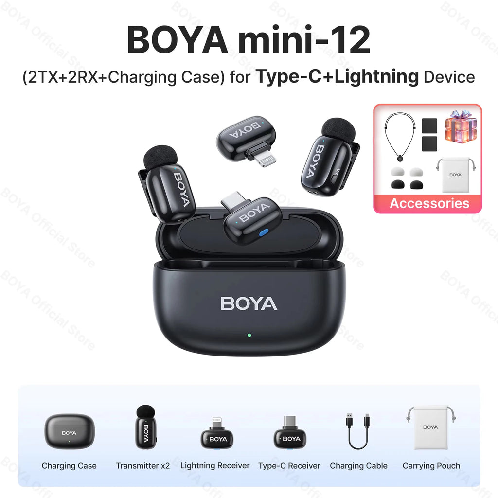 BOYA wireless lavalier lapel microphone