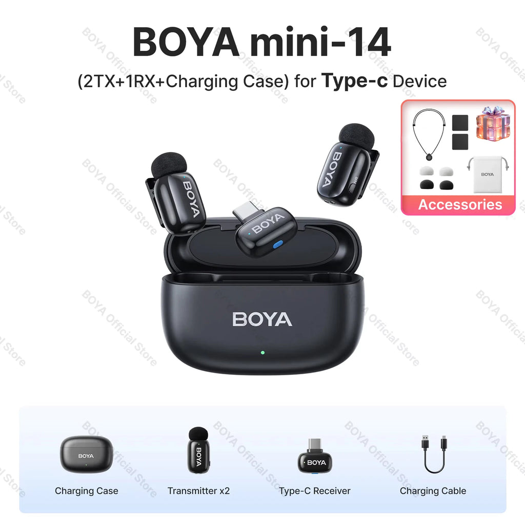 BOYA wireless lavalier lapel microphone