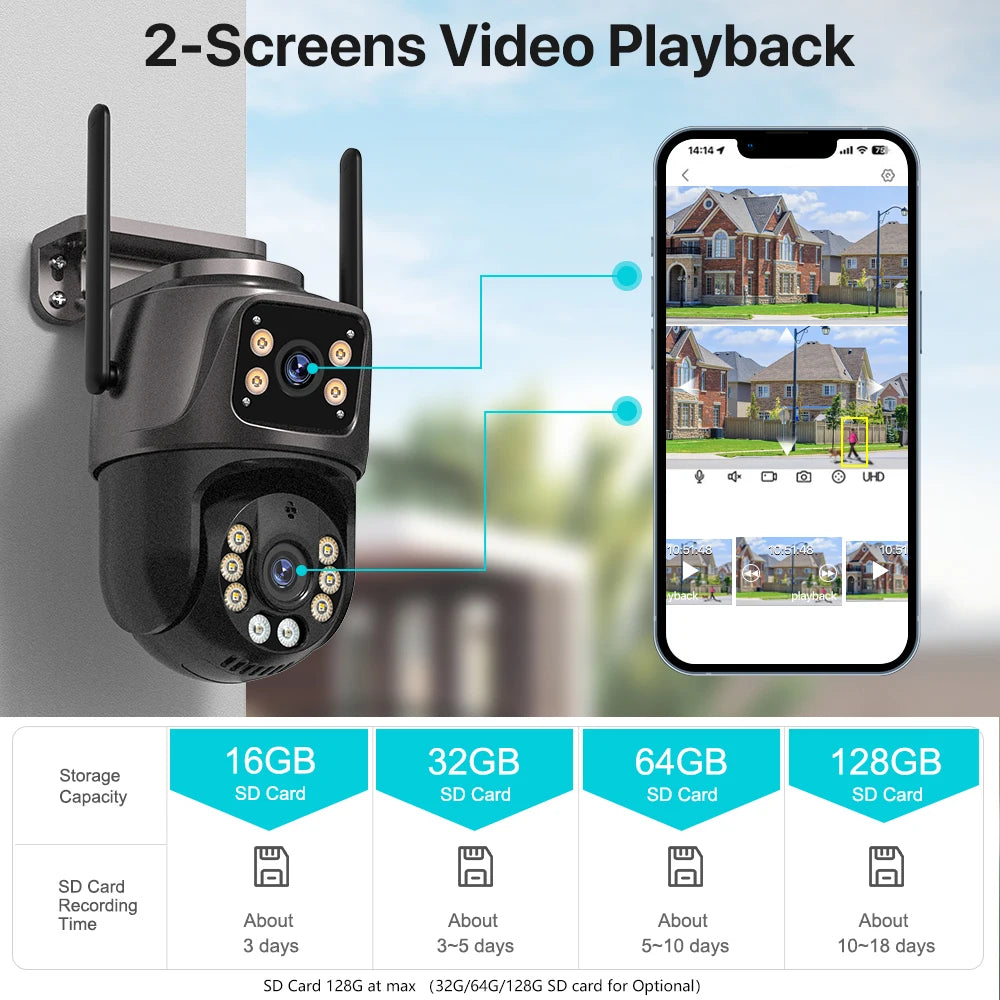 4K 8MP HD Wi-Fi PTZ Camera